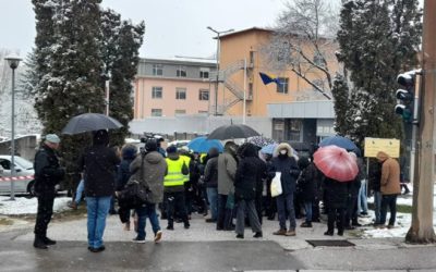 Protest porodica poginulih i zarobljenih boraca u Sarajevu